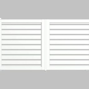 Cancello automatico battente Maia120-40 ALBA in alluminio bianco, apertura centrale, L 350 x H 160 cm