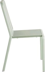 Sedia da giardino Idaho NATERIAL, struttura e seduta in alluminio verde chiaro