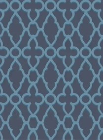 Gittertapete Treillage von Cole & Son - Blue on Midnight