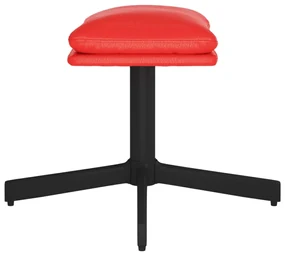 Poggiapiedi rosso 60x60x36 cm in similpelle