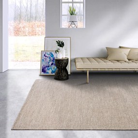 Tappeto beige tessuto a mano in lana 120x170 cm Pradesh Linen White - Elle Decoration