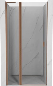 Mexen Mist L porte doccia a battente 120 cm, trasparente, rame spazzolato - 8A4L-120-000-65-00