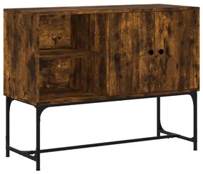 Credenza rovere fumo 100x40x79,5 cm in legno multistrato