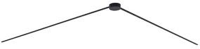 Sistema di binari moderni neri monofase da 400 cm con alimentatore rotondo - Magnetic