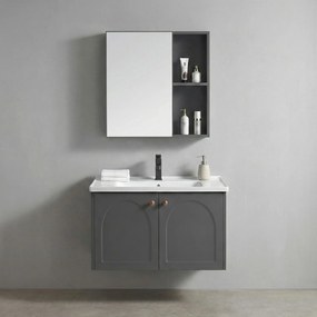 Set di mobili da bagno con lavabo Denver 60cm Grey