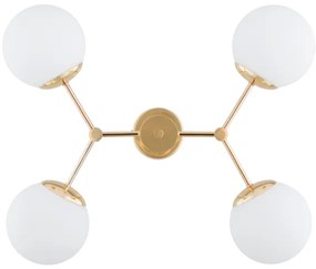 Lampadario on a pole FOTON  4xE14/40W/230V oro/bianco