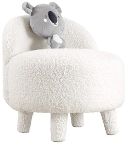 Poltrona per bambini PIXI, diametro 46 cm, bianca