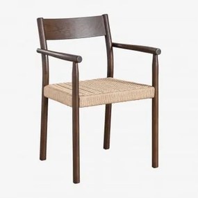 Confezione da 2 sedie da pranzo in legno di rovere Mara Legno Scuro - Sklum