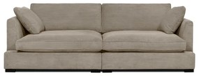 Divano in velluto a coste beige 236 cm Mobby - Scandic