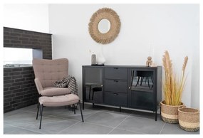 Cassettiera in metallo nero 140x85 cm Dalby - House Nordic