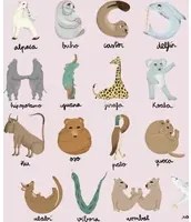 Coordonne Carta da parati panoramica Animal Alphabet - Pinky