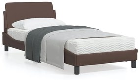 Giroletto Con Testiera Marrone 90x200 Cm İn Similpelle /
