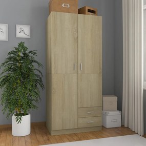 Armadio Rovere Sonoma 80x52x180 Cm İn Legno Multistrato /