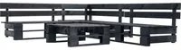 Set Divani da Giardino su Pallet 4 pz Nero in Legno cod mxl 49900