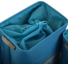 Set di Cestini Versa Home Azzurro Tessile (30 x 40 x 45 cm) (6 Pezzi)