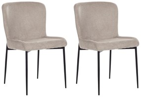 Set di 2 sedie tessuto grigio talpa ADA Beliani