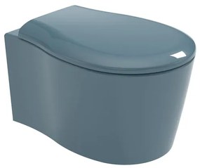 Vaso WC sospeso OLYMPIA CERAMICA soft petrolio, sedile incluso P 55 x L 36 cm