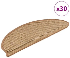 Tappeti Autoadesivi Scale Aspetto Sisal 30 Pz 65x21x4 Cm Sisal /