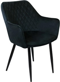 CARA - poltrona imbottita per sala da pranzo in velluto