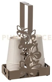Porta bicchieri farfalloso beige