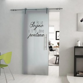 Porta scorrevole reversibile Sogno in alluminio multicolore, L 88 x H 215 cm, con binario Lux