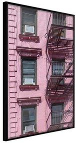 Poster  Pink Facade  Cornice Quadri Cornice nera, Larghezza x Altezza Home decor 20x30