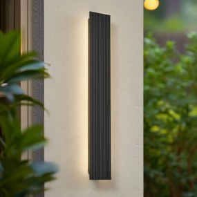 Applique da esterni a LED Melira Lucande, Nero, Alluminio, Moderno, Applique LED da esterni