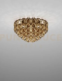 Giogali lampadadario a soffitto 60 cristallo oro e bronzo opaco 4 l...