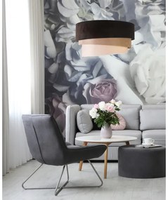 Duolla - Lampadario a sospensione con filo DEVON 1xE27/40W/230V diametro 45 cm nero/beige