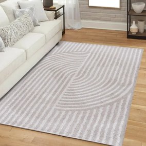 Tappeto moderno in crema ATHOS Larghezza: 80 cm | Lunghezza: 150 cm