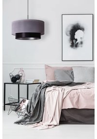 Duolla - Lampadario a sospensione con filo NANTES 1xE27/15W/230V diametro 45 cm argento/nero
