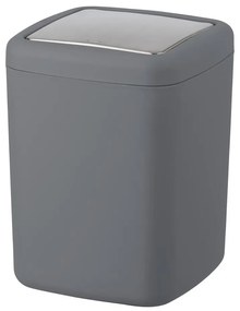 WENKO 23979100 - Pattumiera BARCELONA 15x20 cm antracite/cromo lucido