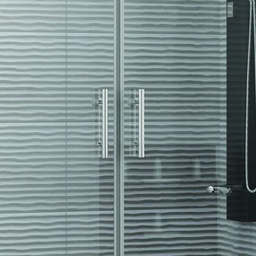 Kamalu - nicchia doccia due battenti 80-85cm vetro trasparente ks2800 saloon