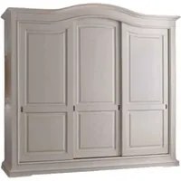 Armadio classico legno bianco 3 porte scorrevoli 294x68x265