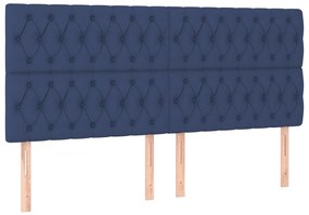 Giroletto con Testiera Blu 180x200 cm in Tessuto