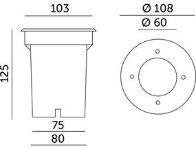 Lampada da incasso per esterni ENTRADA2 1xGU10/50W/230V IP65