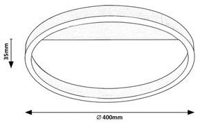 Rabalux 71311 - Plafoniera a LED THRAC LED/20W/230V cromo opaco