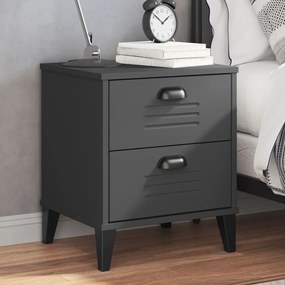 Comodino Vıken Antracite İn Legno Multistrato /