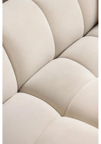 Divano angolare color crema (con penisola a destra e chaise lounge) con rivestimento in velluto Cube – Bonami Selection