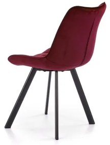 Sedia da pranzo COMORO, 1 pezzo, rosso scuro