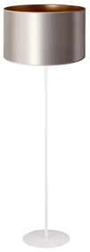 Duolla - Lampada con piedistallo CANNES 1xE27/15W/230V diametro 45 cm argento/rame/bianco
