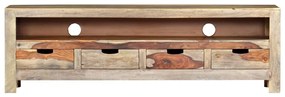 Mobile porta tv in legno massello di sheesham 130x30x40 cm