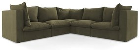 Divano angolare color kaki Manao – Makamii