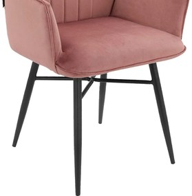 Set di sedie da pranzo rosa chiaro in imbottito 2 pz Anzo – Støraa