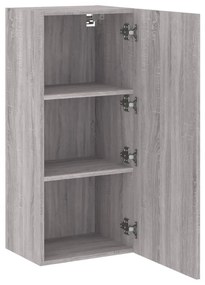 Mobile TV Parete Grigio Sonoma 40,5x30x90 cm Legno Multistrato