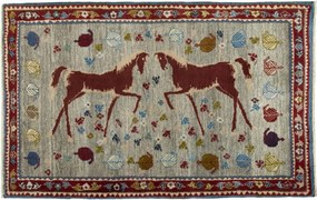 Gabbeh Tappeto persiano 140 x 90 Beige (Iran) Annodato A Mano