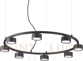 Minor lampadario sospeso in metallo nero 8 luci attacco gx53 lampad...