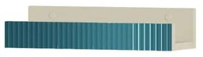 Mensola per bagno Niwa L 40 cm laccato opaco sabbia con vetro blu pacifico