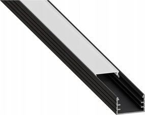 Profilo da incasso per strisce LED 1 m nero/bianco