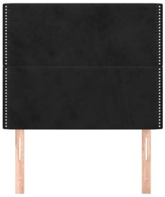 Testiere 2 pz nere 100x5x78/88 cm in velluto